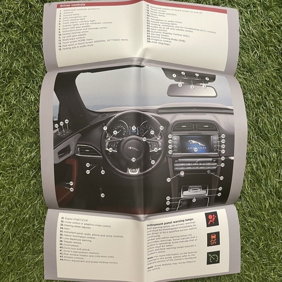2018 Jaguar F-PACE Owners Manual 3.0L 2.0L Gas Diesel - Picture 8 of 12
